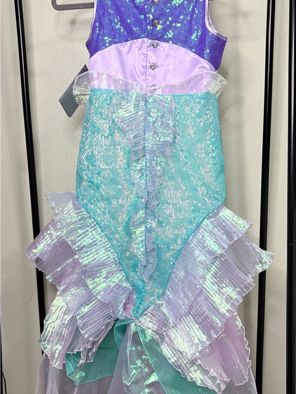 Disney Mermaid Costume Dress Aqua Purple Lavender Girls Size 10 NWT - Picture 6 of 10